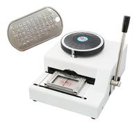 KJZQXYX Dog Tag Coding Embosser Machine, Aluminum Labeling Equipment Parameter Label Printer for Stainless Steel
