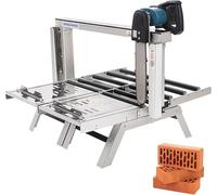 KJZQXYX Electric Brick Cutting Machine, Foldable Pressing Machine, with Scale and Roller, Adjustable Cutting Thickness, for Concrete Block