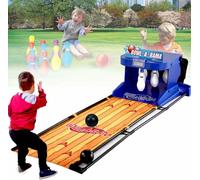 KJZQXYX Electronic Bowling Alley Game,with LED Scoreboard/Automatic Reset/Lighting/Simulation Sound,for Indoor (3.5m)