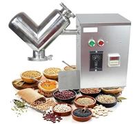 KJZQXYX V-Type Dry Powder Mixer, Stainless Steel Granule Blender,Industrial Powder Mixer Machine,for Teaching Labs,Food Processing