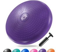 KK Balance Wobble Cushion for Adults and Kids, Inflatable Anti-Slip Stability Board for Physio, Posture & Fitness, Wobble Cushion (34cm) Balance Board & Fidget Cushion (Purple)