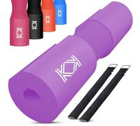 KK Barbell SquatPad Extra Thick NBR Foam Hip Thrust Pad - Non-Slip Lunges Workout Pad, Weightlifting & Heavy Weight Training Neck Support Pad With Safety Straps - (Purple)