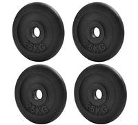 KK Cast iron Weight Plate Set For 1 Inch Barbell Bar Cast iron Weight Disc Pair-2 x 2.5kg, 5kg or 10kg Barbell Weight Plates-Dumbbell Plates for Home
