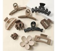 KK CREATIONS 6 pc Set Hollow Butterfly Design Claw Clips, Big & Small Combination, Non-Slip Matte Finish, Heart & Flower Hair Clips hair clutcher for women Thick & Thin Hair, Plastic Material