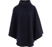 KK Fashion Lines Ladies Womens Fleece Poncho Capes Polo Neck Anti Pill Fleece Cosy Winter Warm (One Size, Navy)