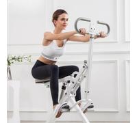 KK-GGL Foldable Exercise Horse Riding Machine, Portable Squat Rider for Adult, Home Gym Leg Workout Equipment, White Squat Machine Trainer, 100Kg Capacity, Booty Squat Assist Trainer