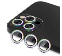 KK KENIK Camera Lens Protector For iPhone 15 Pro Max / 15 Pro, Diamond Crystal Ring Design, 9H Tempered Glass, Case Compatible, HD Clear,iphone 15 Pro Max / 15 Pro Camera Lens Protector (Colourful)