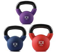 KK Kettlebells Cast Iron Neoprene Coated Weights Lifting Strength Training Home Gym Exercise (Set- 6, 8, 10kg)
