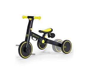 KK Kinderkraft KR4TRI00BLK0000 Kinderkraft 3-in-1 4TRIKE, Lightweight Slide, Balance Bike, Foldable, Ergonomic Saddle, from 12 Months to 5 Years, Black