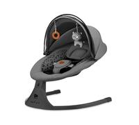 kk Kinderkraft LUMI 2 Baby Rocker, Electric Baby Swing, from Birth to 9 Months, Height Adjustable, 5 Swing Modes, 12 Melodies, Bow with Toy, Dark Grey