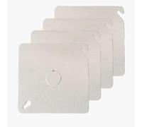 KK Magsun 4 Pack Square Electrical Box Covers with 1/2 Inch Knockout, 4 Inch Metal Junction Box Covers, Flat Outlet Box Cover for 4 inch Square Box, EBC-square-1