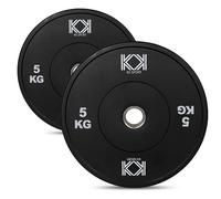 KK Rubber Weight Plate Set - 2 Inch Bumper Weight Plates - Durable Barbell Weights Set - Dumbbell Plates For Training & Weightlifting (4 X 5KG)