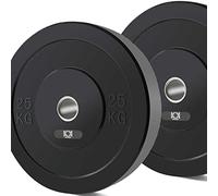 KK Rubber Weight Plate Set - 2 Inch Bumper Weight Plates - Durable Barbell Weights Set - Dumbbell Plates For Training & Weightlifting - Weight Disc Pair Olympic Weight Plates For Home Gym - 2 X 25kg