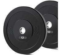 KK Rubber Weight Plate Set - 2 Inch Bumper Weight Plates - Durable Barbell Weights Set - Dumbbell Plates For Training & Weightlifting - Weight Disc Pair Olympic Weight Plates For Home Gym - 2 X 10kg
