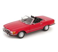 KK-Scale KKDC120184 - Mercede 450 SL R107 EU Version Red 1985 with Openings - Scale 1/12 - Model Car