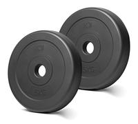 KK Vinyl Weight Plate Set. For 1 Inch Barbell Bar Dumbbells Weight Disc Pair. 2 x 2.5kg, 5kg or 10kg Barbell Weight Plates. Dumbbell Plates for Home or Gym Training or Weightlifting. (2 X 5kg)
