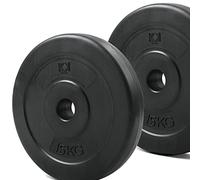 KK Vinyl Weight Plate Set. For 1 Inch Barbell Bar Dumbbells Weight Disc Pair. 2 x 2.5kg, 5kg or 10kg Barbell Weight Plates. Dumbbell Plates for Home or Gym Training or Weightlifting. (2 X 15kg)