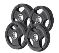KK Weight Plates Cast Iron Barbell Weight Set - 2’’ Hole Weight Plate Set For Women & Men - Non- Slip, Durable & Long-Lasting Olympic Weight Plates (4 x 5kg = 20kg)