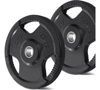 KK Weight Plates Cast Iron Barbell Weight Set - 2 Inches Hole Weight Plate Set For Women & Men - Non- Slip, Durable & Long-Lasting Olympic Weight Plates - Gym Equipment For Home & Gym (2 X 15KG)