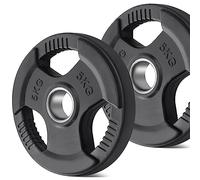 KK Weight Plates Cast Iron Barbell Weight Set - 2 Inches Hole Weight Plate Set For Women & Men - Non- Slip, Durable & Long-Lasting Olympic Weight Plates - Gym Equipment For Home & Gym (2 X 5 KG)