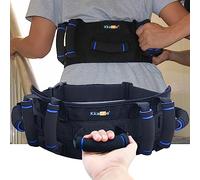 KkaFFe Gate Belt for Elderly with 7 Handles,Gait Belts Transfer Belt for Seniors, Adjustable Lift Belts for Elderly (27-45 inches) Quick Release Gait Belt，Patient Transfer Belt for Disabled（Blue）