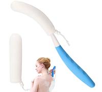 KkaFFe Long Handle Sponge Shower Brush, Handle Shower Brush, Back Scrubbing Brush. Suitable for Various Groups of People as a Bathing aid, Easy to Touch Every inch of Your Skin.