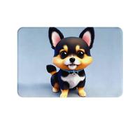 KKAFGBV Card Love Fancy Puppy Printed welcome mat – for indoor and outdoor entrances, patios, porches, non-slip and waterproof doormats