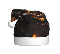 KKAFGBV Classic London Black Cab Printed Santa Hat - Unisex, perfect for Christmas and New Year parties