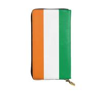 KKAFGBV Flag of Ivory Coast Printed Leather Long Clutch â€“ Stylish and Slim with ID Window and Credit Card Compartment.