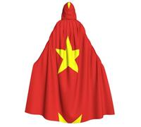 KKAFGBV Halloween Adult Hooded Robe Vietnamese flag Printed Cape with Hood Unisex Suitable for Christmas Cosplayers