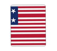 KKAFGBV Liberian flag Printed Comfortable Mouse Pad-Non-Slip PU Leather Base, Smooth & Modern Design for Office, HomeUse10 x 12 inch