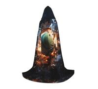 KKAFGBV Lightning Fever Tennis Printed full-length hooded cape, unisex, suitable for teen Halloween and Christmas role playM