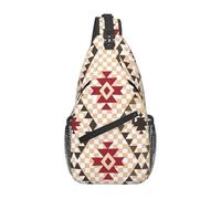 KKAFGBV Men's Geometric vector Crossbody Chest Bagâ€“Double Pocket Design, Unisex, Suitable for Running, Traveling