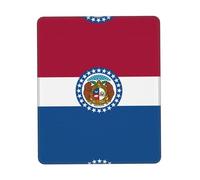 KKAFGBV Missouri State Flag Printed Comfortable Mouse Pad-Non-Slip PU Leather Base, Smooth & Modern Design for Office, HomeUse7.9 x 9.5 in