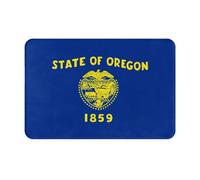 KKAFGBV Oregon State Flag Printed welcome mat – for indoor and outdoor entrances, patios, porches, non-slip and waterproof doormats