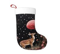 KKAFGBV Personalized Lost Deer in the Flowers Printed Double-Sided Christmas Stockings â€“ Festive Fireplace Hanging Decor, Tree Decoration