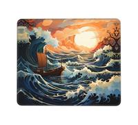 KKAFGBV Sea and Sail Printed Comfortable Mouse Padâ€“Non-Slip PU Leather Base, Smooth & Modern Design for Office, HomeUse7 x 8.6 in