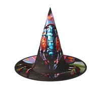 KKAFGBV Strange Insects Halloween printed gothic wizard hat, witch accessories, masquerade, cosplay and party decorations