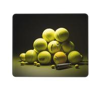 KKAFGBV Tennis diagram Printed Comfortable Mouse Padâ€“Non-Slip PU Leather Base, Smooth & Modern Design for Office, HomeUse8.3 x 10.3 in