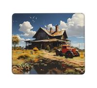 KKAFGBV Texas Farm Tractor Printed Comfortable Mouse Padâ€“Non-Slip PU Leather Base, Smooth & Modern Design for Office, HomeUse7.9 x 9.5 in