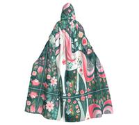 KKAFGBV Unisex Unicorn with pink hair Printed Hooded Robe Cape - Perfect for Halloween, Christmas, Carnival, Disco Party and more.