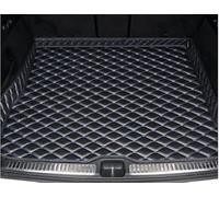 KKAIRA Tailored Car Leather Boot Liner for Mercedes-Benz GLC Coupe (C253) 2016 2017 2018 2019-2022, Waterproof Anti Slip Leather Rear Trunk Storage Liner Protector Pad Boot Mats,Black-blue