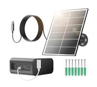 KKB 7W Solar Panel with Backup-Power for Outdoor Solar Cellular Security Camera, USB-C, for Bullet/Dome Camera