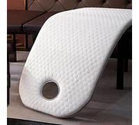 KKCD Non-Slip Memory Foam Mattress Topper for Massage Table Solid Color Beauty Salon Spa Bed Mattress Pad with Face Breath Hole 1.2In/2.4In Thickness Lash Bed Cushion Cover,White2 3cm,80x190cm