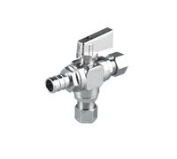 KKCZOFMJ 10pcs brass angle 3 way angle bathroom/faucet lead angle stop pex angle bathroom accessory(1-2 X 3-8 X 1-4)