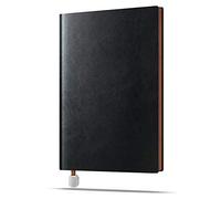 KKDragon Notebook A5 Lined Notepad 224 Pages Soft Cover PU Leather Black