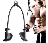 KKH Ergonomic Triceps Rope Pull Down with Anti-Slippery Natural Rubber Grip for Activating More Muscle Fibers-Gym Rope for Push Downs, Triceps Pull Downs Crunches, Facepulls, 32" Rope Length.…