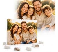 KKHH Personalized Building Brick Photo Block with Custom Photo and Text, Double Sided Photo Brick Display for Couples, Family and Friends, Anniversary Birthday Memorial Gift