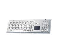 KKHIUHU Embedded Industrial Metal Keyboard, Waterproof and Explosion-Proof Touchpad Mouse(PS2)