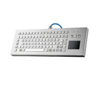 KKHIUHU Heavy Duty Industrial Stainless Steel Integrated Touchpad Desktop Metal Keyboard For Coal Mine And Petrochemical Equipment(USB Interface)